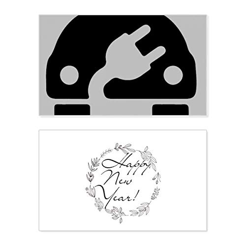 Tarjeta de Año Nuevo Plus Minus Sign Energy Vehicles para entusiastas del motor verde