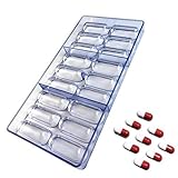 2025 18-Well Oval Suppository & Pill Molds, Food-Grade PC Plastic Chocolate Mold Transparent & Freezer-Safe Candy Mold for DIY Baking, Sugarcraft, Pills, Desserts, and Kids Food Making