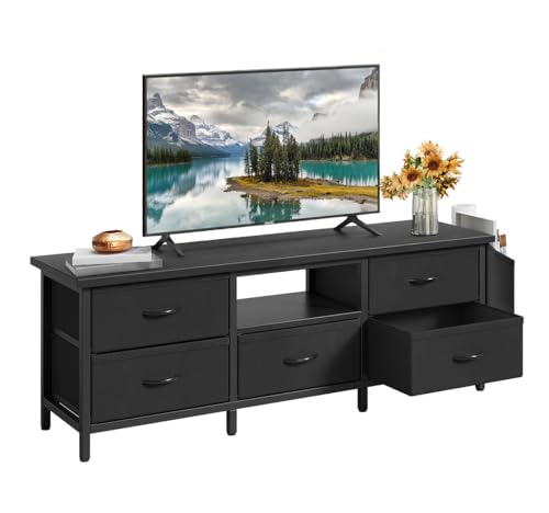 YITAHOME Meuble TV pour Salon avec 5 tiroirs Pliables et éta