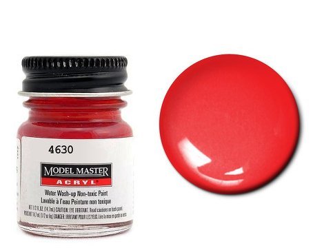 Clear Red Testors Acrylic Plastic Model Paint