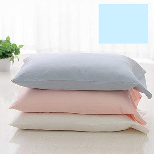 2 X Super King Size Pillow Cases (PAIR) Hotel Quality 260 Thread Count (19" x 36") (Blue)