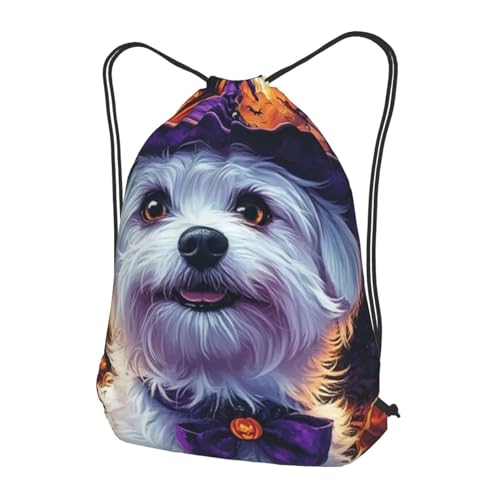 Cute Dog Print Drawstring Bags For Yoga Sport Gym, String Backpack Beach Bag Travel Backpack For Men Women Lightweight3