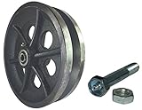 Sliding Barn Door Cast Iron Wheel Kit 8' X 2' with 1/2' Smooth & Quiet Ball Bearings