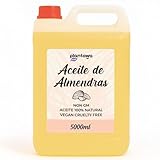 PLANTAWA Aceite de Almendras 5L | 100% Puro y Natural | Hidratante Corporal en Gran Formato | Masajes, Bebés y Estrías | Sin Perfume | Ideal para Uso Frecuente