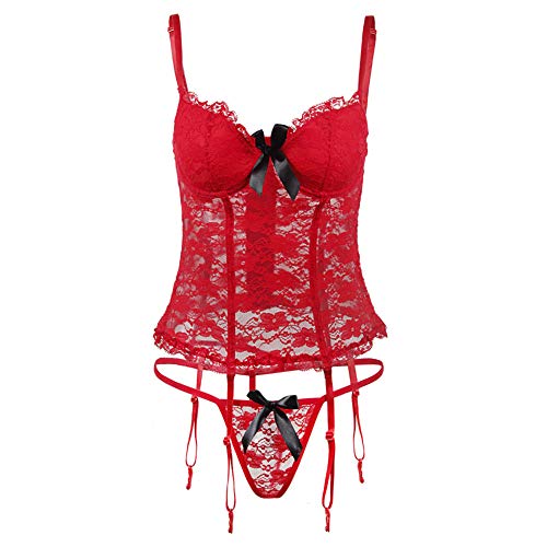 Lingerie grande taille XXL YZCIS ensemble pyjama blanc en dentelle