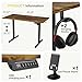 Furmax Electric Standing Desk, 45 x 24 Inches Sit Stand up Desk, Sit Stand Height Adjustable Home Office Desk with 4 Height Position Memory - with Splice Board (Rustic Brown, 45)
