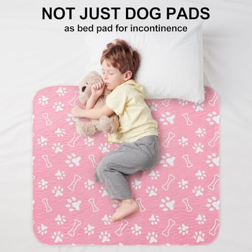 Image of BEAUTYZOO Washable Pee Pads for Dogs, 36 inch x 72 inch Extra Large Reusable Puppy Pads, Absorbent Potty Training Dog Mats, Non-Slip Pet Whelping Pads for Incontinence, Housebreak, Crate, Bed, Playpen, Pink