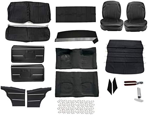 Basic Black Interior Kit, 1968 Camaro Coupe, Bucket Seats