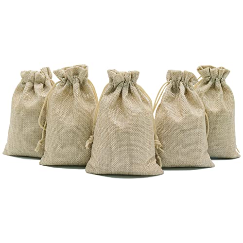 YUNSHANGHE 30 PCS Jutesäckchen, Klein Geschenk-säckchen 13x18 cm, Jute Beutel Stoffbeutel, Schmuckbeutel mit Kordelzug, Leinensäckchen, für Lavendel Geschenke Schmuck Hochzeitsgeschenke Weihnachten