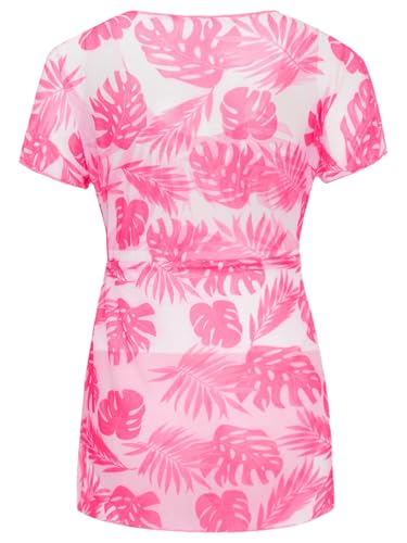 Choomomo Kids Girls 3 Piece Swimsuit Tropical Print Bikini Sets Kimono Set Swimwear Bathing Suits2