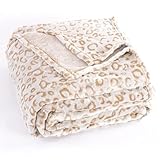 PLEASANT BOULEVARD - Manta de forro polar de leopardo,6 cm