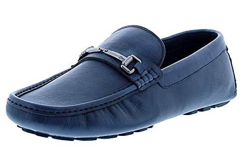 Zanzara Men’s Casual Dress Shoe Driving Style Loafer, Blue, 12