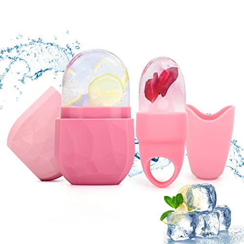 Ice Roller for Face, Diamond Ice Face Roller Skin Care Tools, Ice Mold Ice Holder for Face Gua Sha, Ice Roller for Face & Eye Puffiness Relief Eye Bags Remove Fine Lines Shrink Pores Lubricate Skin