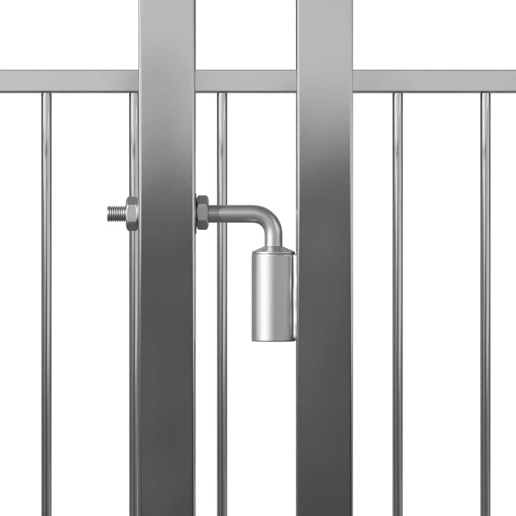 Perrera de acero para exteriores, 200 × 400 × 100 cm, con puerta con cierre para cachorros, perros, jardín, entrenamiento, protección y seguridad en el recinto al aire libre o en interiores