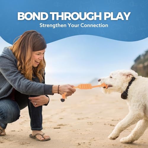Fur & Bone 10er Set Kauspielzeug Welpe – Welpen Zubehör mit Baumwollseil, Hundespielzeug Quietschend & robustem Hundespielzeug für kleine Hunde – vielseitiges Welpenspielzeug für Training & Spiel