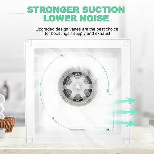POWERENG Bathroom Exhaust Ventilation with Light,164 CFM 0.7Sones Quiet Ceiling Mount Ventilation Fan,6000K 12W LED,White,110V Vent Fan Ceiling (6000K LED Light) by POWERENG - Used condition - Image 3