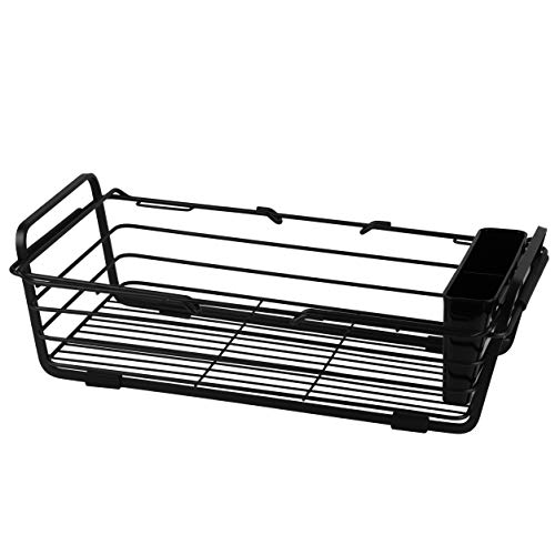 パール金属 食器 水切り かご スライド式 丈夫な平型ワイヤー 限定 ブラック BLKP 黒 AZ-5097