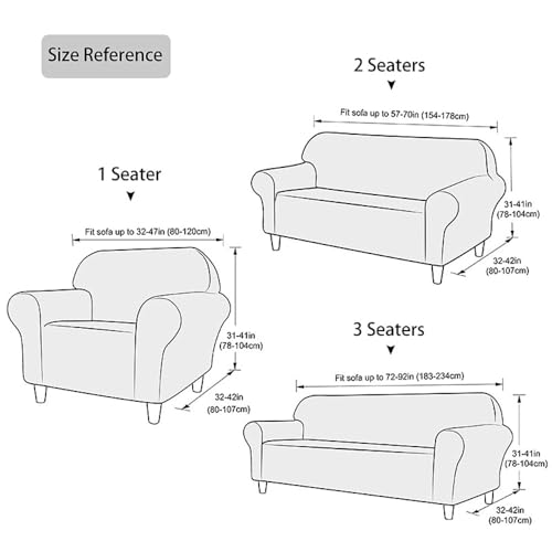 Fundas de sofa anti gatos ajustables Jacquard para proteger sofas de 3 plazas de arañazos 5