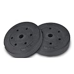 Youyijia 2x 10kg Standard Weight Plates Disc Vinyl Barbell Weights Lifting Training Dumbbell Plates for Bodybuilding Increase Muscle