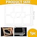 BENECREAT 9 Pocket Acrylic Valet Tray Router Templates, 11.6x15.35x0.25 Inch Rectangle Acrylic Router Jig, Clear Router Inlay Template for Wood Craft Tools Tracing Guide
