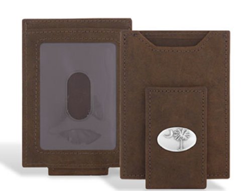 Palmetto Tree - Crazy Horse Leather Front Pocket Wallet