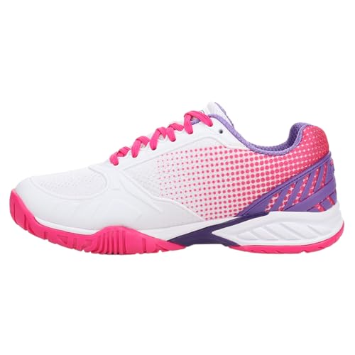 Fila Women’s Volley Zone Pickleball Shoes (White/Pink Glo/Electric Purple) 6 US3