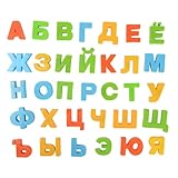 BOHS Russian Magnetic Alphabet Letters - Play on Fridge Magnets, White Board,Table - Educational Learning Toy for Kids,33 Letters