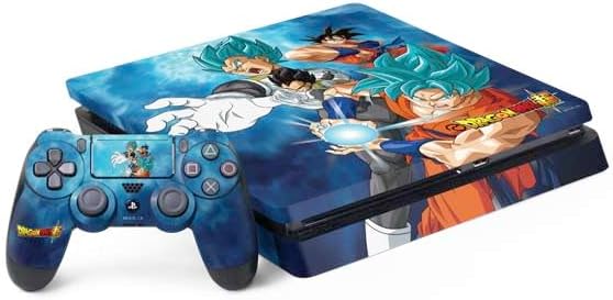 Skinit Decal Gaming Skin Compatible with PS4 Slim Bundle - Officially Licensed Dragon Ball Super Goku Vegeta Super Ball Design