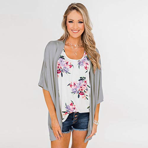 Startview Fashion Women Casual Shawl Kimono Half Sleeve Cardigan Top Cover Up Solid Coat
