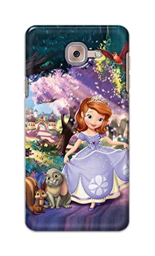 Image of PRINTFIDAA Cartoon Little Girl with Crown and Pet Animals Printed Designer Hard Case for Samsung Galaxy J7 Max /Samsung On Max, SM-G615F / DS Back Cover -(e) RPM1008