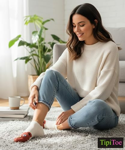 Image of Tipi Toe Women's 10 Pairs Colorful Low Cut Fun Ankle Socks - Lightweight Fun Everyday Comfort Socks Size 9-11