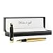 Produktbild Premium Kugelschreiber Gordon hochwertig Gold Stil - edel elegant stilvoll - Business Kuli mit Lederbox Geschenk Etui - Hochwertiger edler Stift