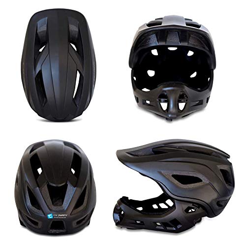 Crazy Safety Casque intégral VTT : Casque Vélo BMX et VTT certifié CE pour garçons, Filles et Enfants en Bas âge de 3 à 12 Ans | Sûr, Ultra léger, Durable | 48-56 | Casque de vélo 2 en 1 pour Enfants - Image 3