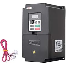 QNK 5.5KW 7.5HP 220V AC 25A VFD Converter Single to 3 Phase Inverter Variable Frequency Drive for CNC Spindle Motor Speed Controller