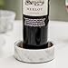 JIMEI Marble Wine Bottle Coaster - Absorbent Cork Holder for Champagne Bottles and Any Occasion (White)