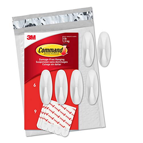 Command Medium Designer Hooks GP081-6EU, White