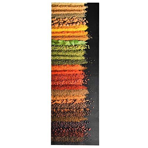 vidaXL Tapis de Sol de Cuisine Lavable Paillasson Moquette de Sol Tapis Antidérapant Bureau Salon Couloir Maison Intérieur Epice 60x180 cm