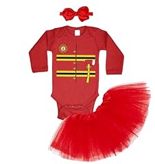 Long Sleeve Red Bodysuit / Red Tutu