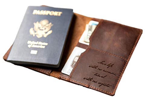 Personalized Leather Passport Cover Holder By Left Coast Original #TOP26