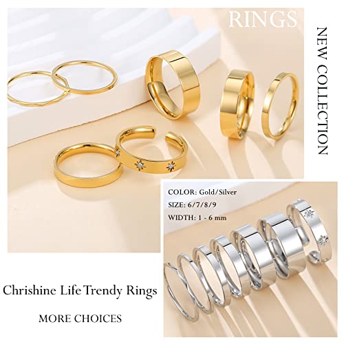 3Mm Gold Rings For Women Men Wedding Eternity Band Dainty Statement Stacking Pointer Finger Rings Trendy 18K Gold Plated Rings - Anniversary Mothers Day Gifts For Women Girlfriend Mom Daughter, Size 7 #TOP5