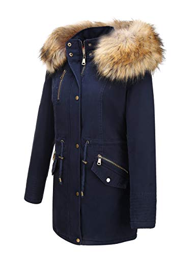 Parka Jacket with Faux Fur Collar 