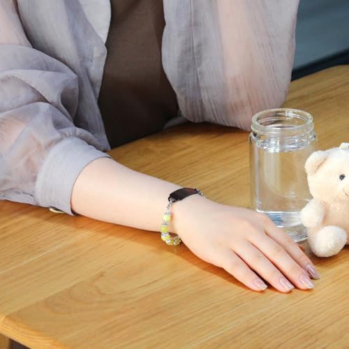 Image of Interchangeable DIY Semi-Finished Medical Alert Bracelet - 8mm Natural Stone Bead Adjustable Dual-Use Bracelet - YA5062