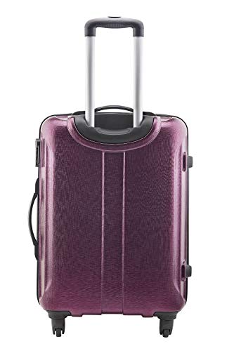 Image of Safari Thorium Stubble Combo Set of 2 Purple Small, Medium Check-in 4 Wheel Hard Suitcase