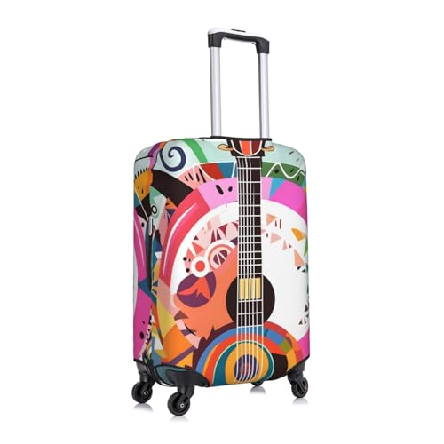 Guitar Luggage covers for Suitcase Music Note Travel Suitcase Protector Anti Scratch Suitcase Cover Fit 25-28 inch3