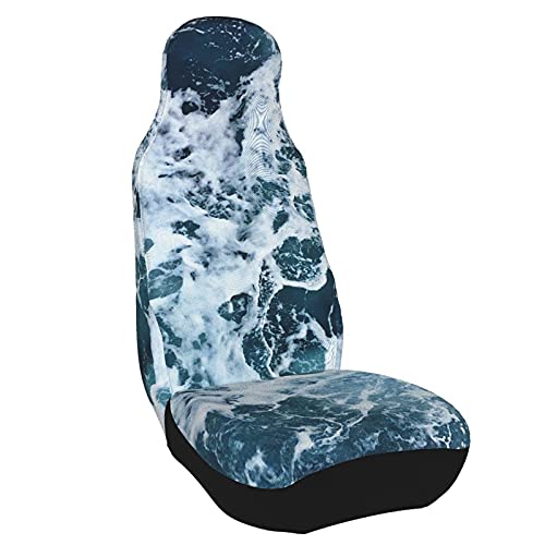 VLKFK Funda de asiento para coche Blue Water Wave Funda para silla de coche Protector universal para asiento delantero de coche 1PC