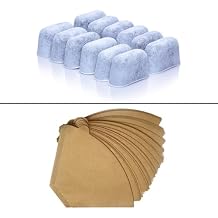12 Water Filters and 100 Unbleached Coffee Filters for Cuisinart