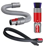 3-in-1 Vacuum Accessories Bundle for Dyson, 23'' Crevice Tool + 63'' Extension Hose + Scratch-free Dusting Brush for Dyson GEN5 G5 V15 V2 V11 V10 V8 V7, Car Detailing, Dryer Vent, Delicate Surfaces