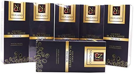 6x Nugano Black Coffee Organic Ganoderma, Sugar Free