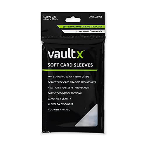 Vault X Pochettes souples pour cartes à collectionner - 40 microns, haute clarté (lot de 200)