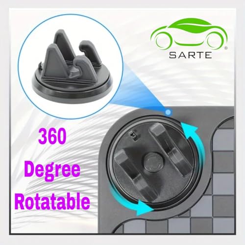 SARTE Car Dashboard Mat Anti-Slip Rubber Pad with Phone Holder Universal Non Slip Car Dashboard Sticky Adhesive Mat for Phones Sunglasses Keys(Black/Grey) Chess Design (Black/Grey) 8 41e9DvMb9ZL
